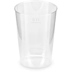 VEPATIM 120x Trinkglas Verkostungsglas Trinkbecher Probierglas klar Eichstrich 100ml