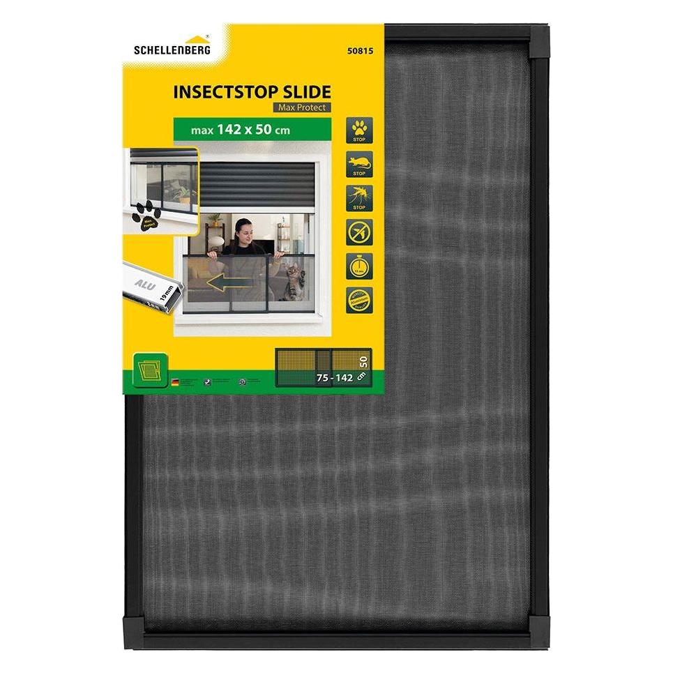 Schellenberg Moskitonetz Anthrazit 50 x 75-142 cm (142 x 50 cm) (64581699)