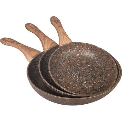 Bratpfanne CS KOCH-SYSTEME "STEINFURT, antihaftbeschichtet, Aluminiumlegierung", braun, B:24cm H:5cm L:42cm Ø:24cm, Pfannen, Bratpfanne, antihaftbeschichtet