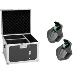 Eurolite Set 2x LED CAT-80 Strahleneffekt + Flightcase (80 W, LED), Scheinwerfer, Schwarz