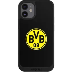Nivocase Handyhülle für Apple iPhone 12 mini Hülle NIVOpure Case Schwarz BVB Borussia Dortmund Logo (Apple iPhone 12 mini), Smartphone Hülle, Schwarz