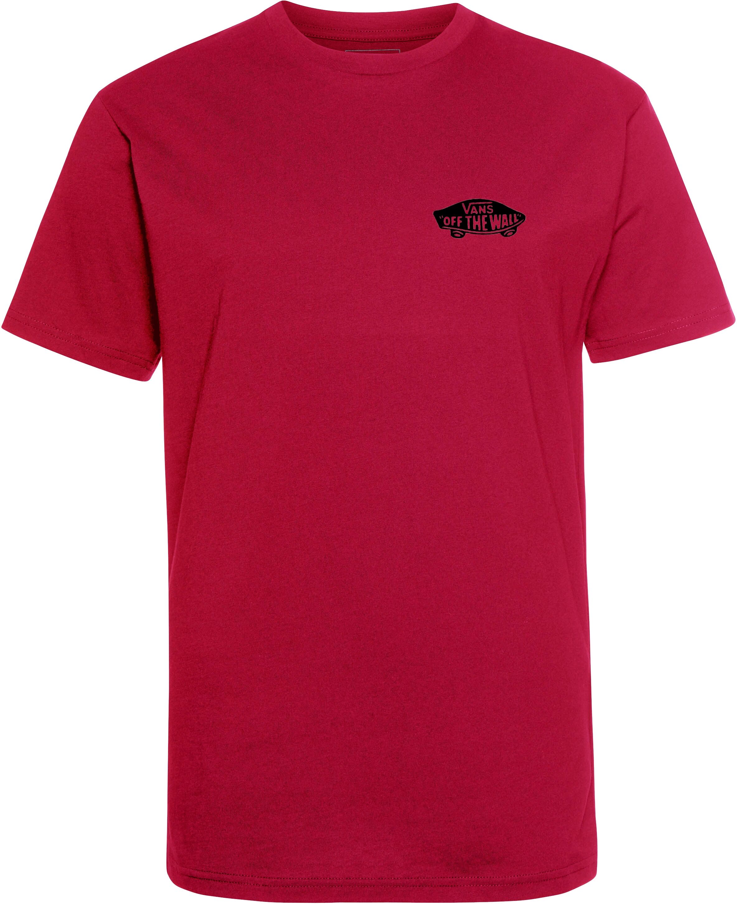 T-Shirt VANS "Double Standard SS Tee", Herren, Gr. M, rot (crimson haze), Obermaterial: 100% Baumwolle, normal, Rundhals, Shirts T-Shirt, für Erwachsene, mit Rundhalsausschnitt, Kurzarmdesign, ohne Verschluss crimson haze M