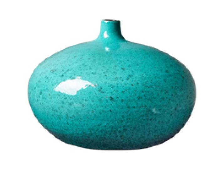 Vase décoratif en céramique turquoise H20 cm Bastide