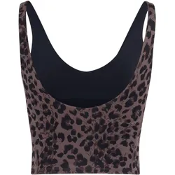 Adidas, Damen, Sportshirt, Workout Essentials Leopard Print (S), Schwarz, Braun