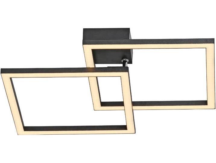 JUST LIGHT LED Deckenleuchte IVEN , schwarz, 1, H: 5,7cm, 1 Stk., Leuchten, LED Deckenleuchte
