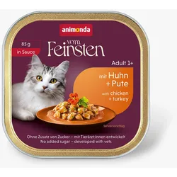 animonda Vom Feinsten 85g-Schale Katzennassfutter Huhn & Pute in Sauce 32 x 85g