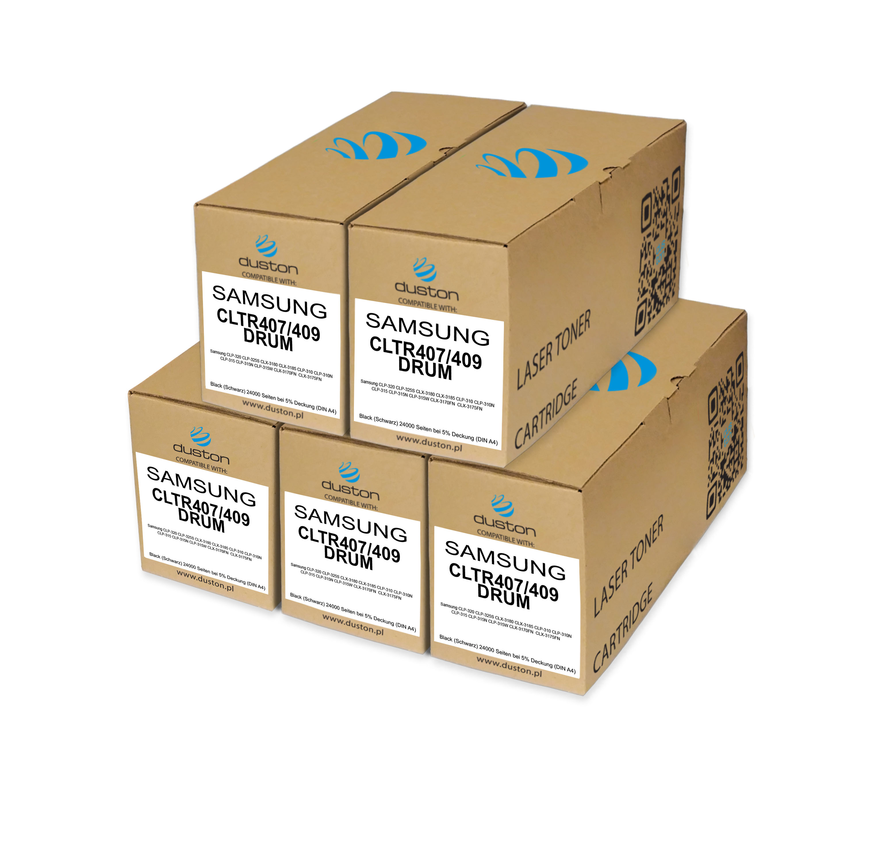 5x CLTR407/409, CLT-R407/409 Band Schwarz kompatibel mit Samsung CLP-320 CLP-325S CLX-3180 CLX-3185 CLP-310 CLP-310N CLP-315 CLP-315N CLP-315W CLX-3170FN CLX-3175FN