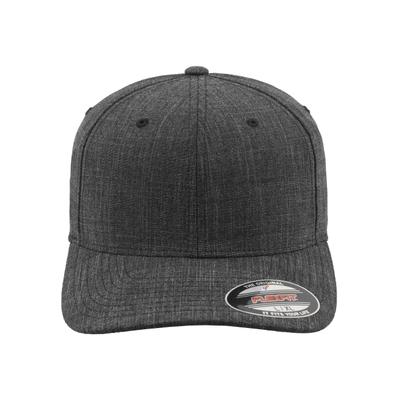 Flex Cap FLEXFIT "Flexfit Accessoires Fine Melange Flexfit", Gr. L/XL, grau (schwarz), 62% Polyester, 35% Viskose, 3% Elasthan, unifarben, Caps