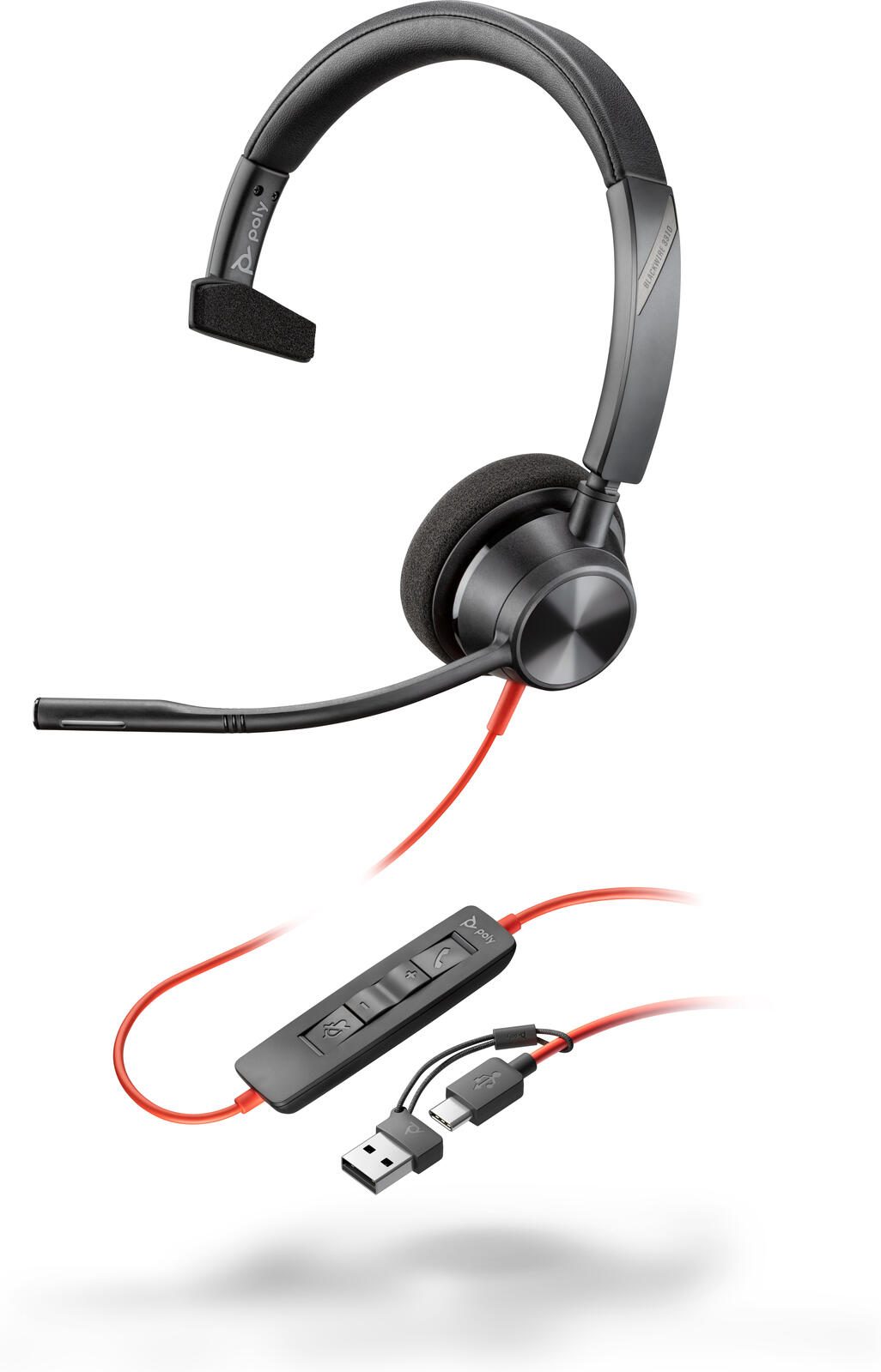 Poly Blackwire 3310 Monaurales Headset 8X215AA