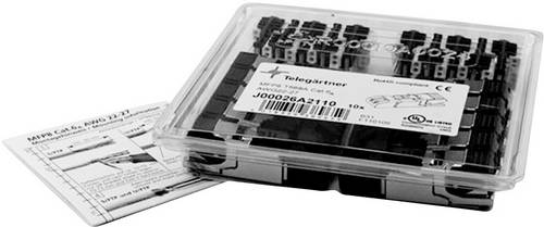 Telegärtner 100023043 RJ45 Stecker CAT 6A geschirmt 100023043 Stecker, gerade Polzahl Sensoren 8P8C Metall 10St.