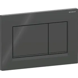 Geberit Sigma20 BetPl., eckig, 2-Mengen-Sp. schwarz glänzend / schwarz matt