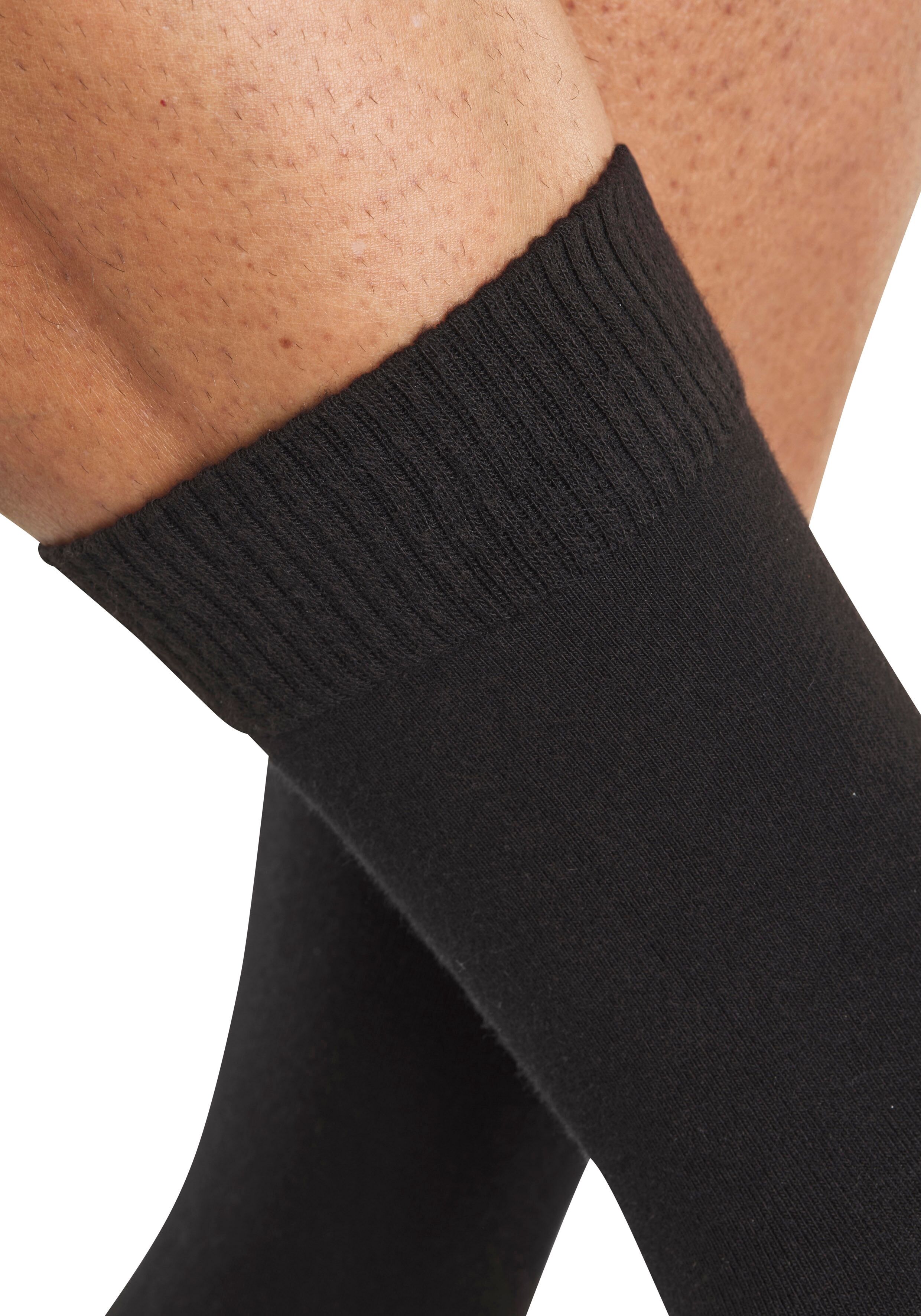 Basicsocken H.I.S, Herren, Gr. 43-46, schwarz (3x schwarz), Viskose, unifarben, elastisch, Socken Basicsocken, mit weicher Viskose 3x schwarz 43-46