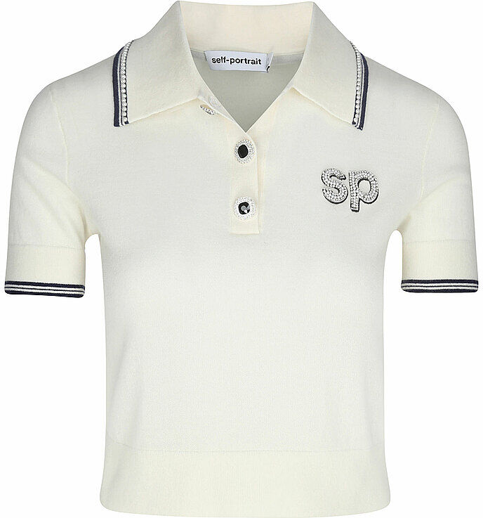 SELF-PORTRAIT Poloshirt  creme   M W