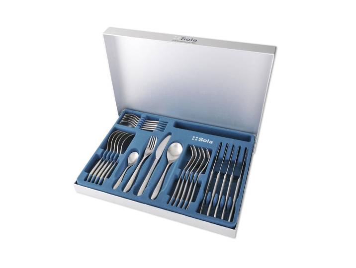Besteck-Set SOLA Virginia 24-teilig , silber (silberfarben), 24 Stk., Stahl, Essbesteck-Sets, Besteck-Set