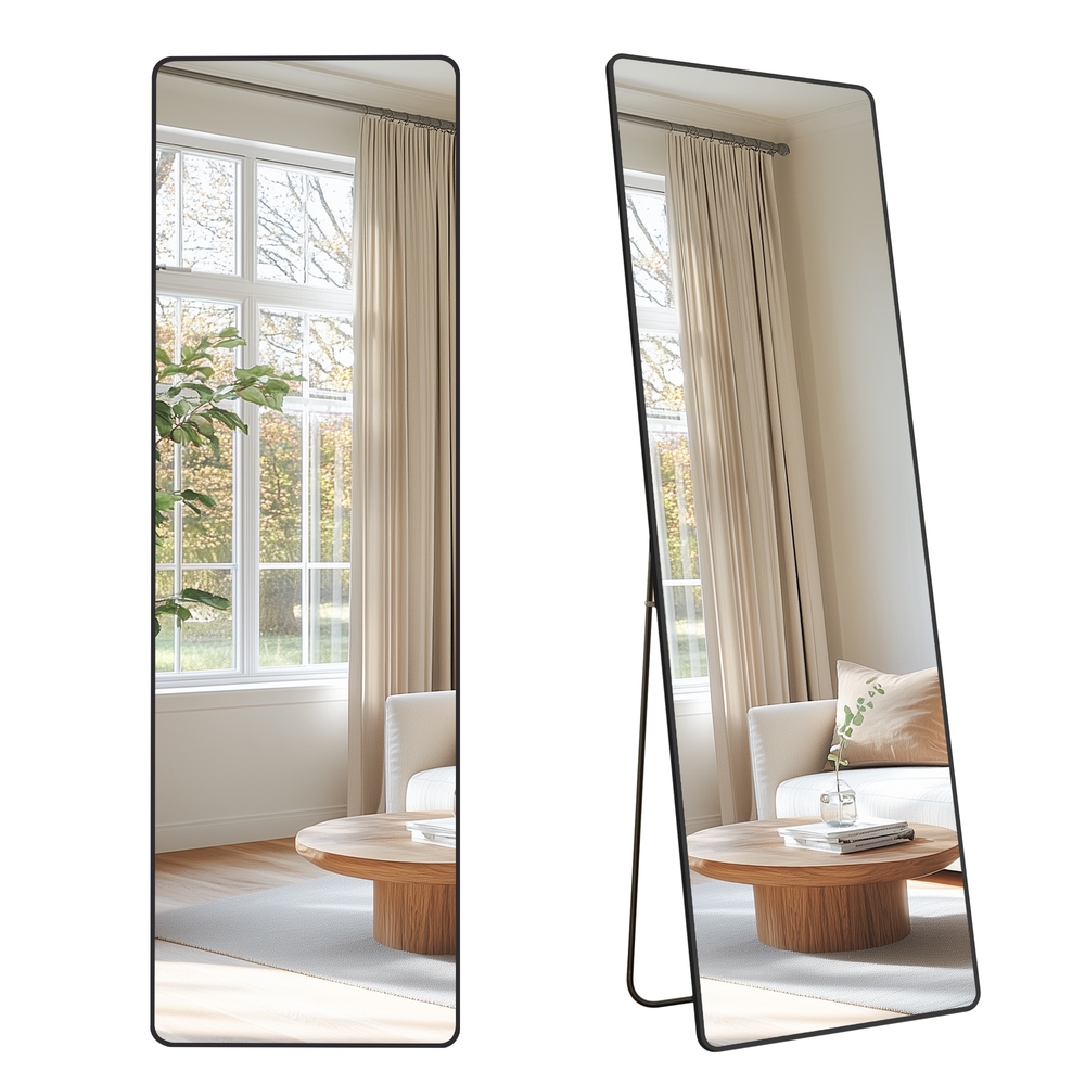 SONGMICS Ganzkörperspiegel 160 x 50 cm rechteckig tintenschwarz LFM030B01