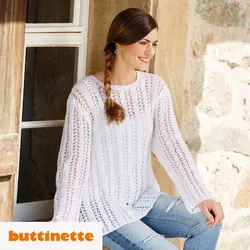 Strickanleitung – Musterpullover in A-Linie aus Woll Butt Perle