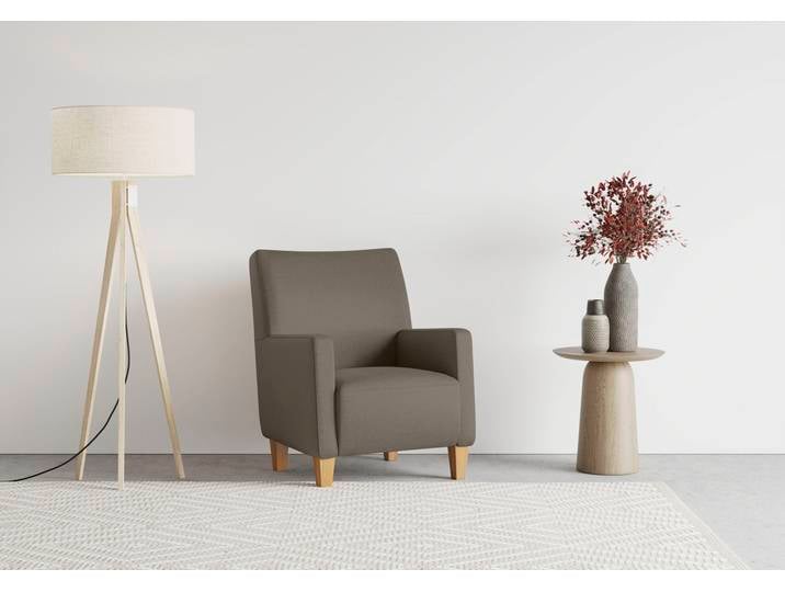 Sessel, Braun, 74x93x81 cm, Luxus-Microfaser, Federkern, Modern, sit&more