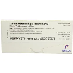 Stibium Metallicum Praeparatum D 10 Ampu 8X1 ml