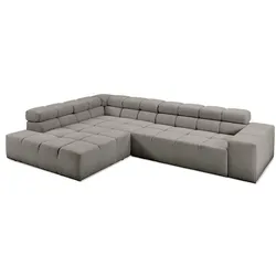 Portobello Ecksofa York Cord Grau