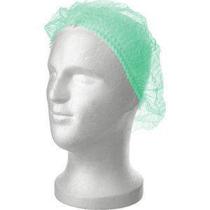 Nobamed Baretthauben Haube Clip-Cap, PP-Vlies, Gr. 53cm, grün, 100 Stück