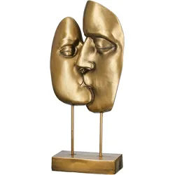 GILDE Skulptur Kuss - gold