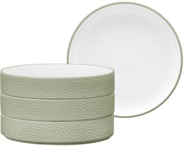 "Noritake Colortex Stone Set of 4 Stax Deep Plates, 7-1/2"", 12 oz."