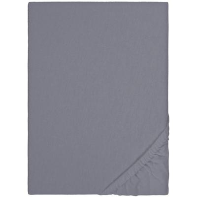 Spannbettlaken BIBERNA "Biber, leicht angeraut, flauschig & warm", silber (silberfarben), L:200cm, Biber, Obermaterial: 100% Baumwolle, Bettlaken, Spannbettlaken, aus 100% Baumwolle, für Matratzen bis 22 cm Höhe, Winter, Bettlaken