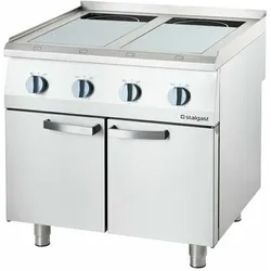 A&S polarny Gastro Induktionsherd Herd Elektroherd Gewerbeherd 14 kW 800x700x850mm 4 Kochfelder