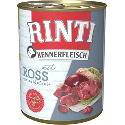 RINTI Kennerfleisch 800g Dose Hundenassfutter 12 x 800 Gramm Ross