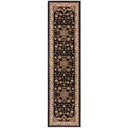 Teppich-Läufer Mittelflor GLAZERT Orient Medaillon Polypropylen 66x300 cm Dunkelblau Flurläufer Küchenläufer orientalisch | Kadima Design