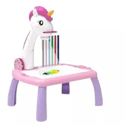 Einhorn-förmiger Projektor-Maltisch mit Licht- und Soundeffekten - verschiedene Arten