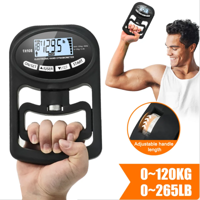 Healfit Counter Digital Hand Grip Strength Tester 120Kg 265Lbs, USB Dynamometer Meter With LCD Screen For Sport Power Training Digital Hand Grip Strength Tester 120Kg 265Lbs, USB Dynamometer Meter With LCD Screen For Sport Power Training