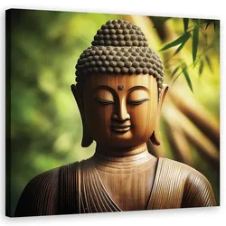 WANDBILD buddha zen statue