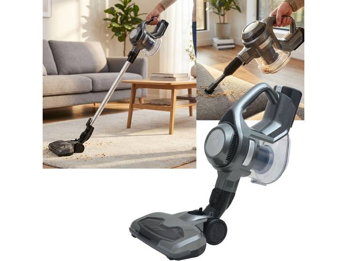 2-in1 Zyklon Akku-Staubsauger, Akku, 120W, anthrazit