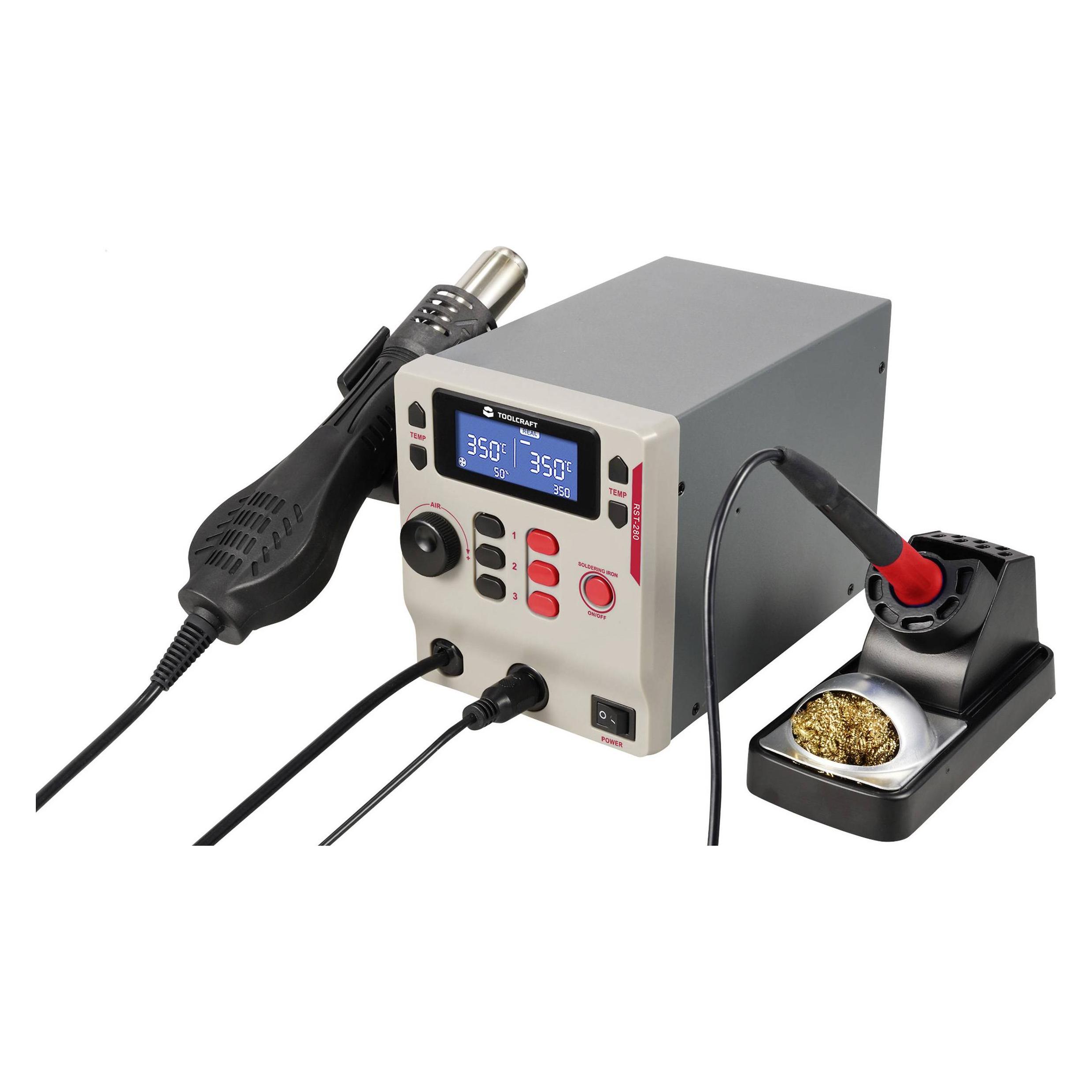 Toolcraft RST-280 Lötstation Set digital 865W 80 - 500°C inkl. Lötspitze (Lötstation) (TO-7853493)