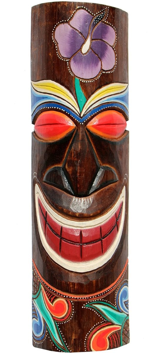 Omgoods Kleurvol Tiki Maori Wandmasker voor volwassenen, 50 cm