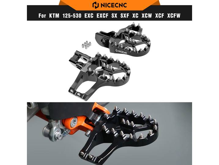 NICECNC pour KTM EXC 300 2017-2023 repose-pieds d'extension repose-pieds arrière pour KTM EXC-F 350 SX 250 Husqvarna TE 300 GasGas EC 300