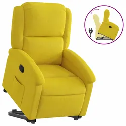 vidaXL Relaxsessel mit Aufstehhilfe Gelb Samt