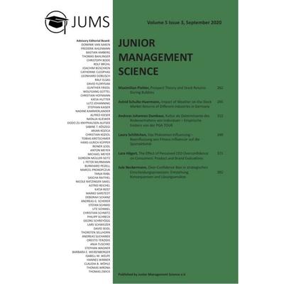 Junior Management Science, Volume 5, Issue 3, September 2020, Taschenbuch von , GRIN, 978-3-346-30001-0