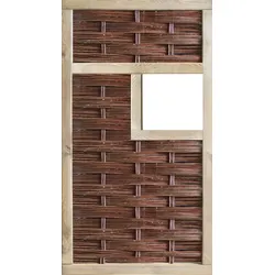 T&J LABO-3D Weidengeflechtzaun 94x 180 cm, 1 Fenster mittig