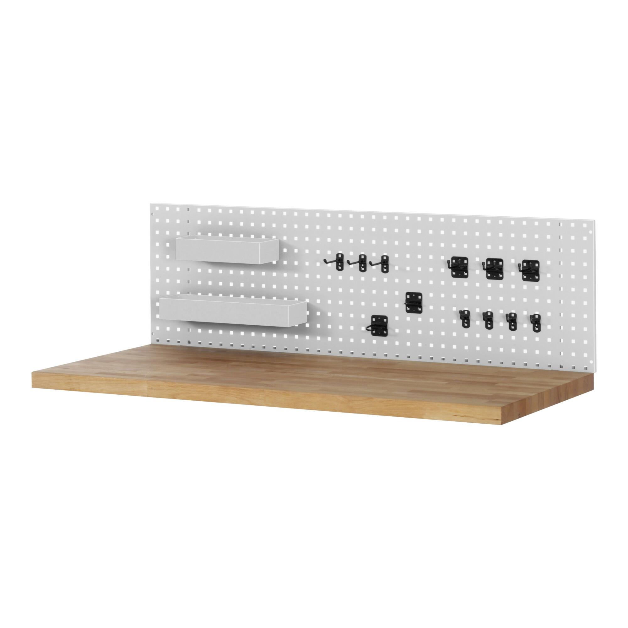 Rau Lochplatte für Werkbankmontage mit Hakenset BxTxH 750x15x450mm (09-L0750DM-01.12)