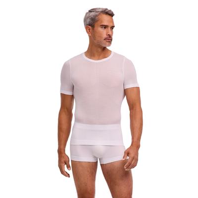 T-Shirt FALKE "FALKE T-Shirt", Herren, Gr. S, weiß (2860), Shirts T-Shirt