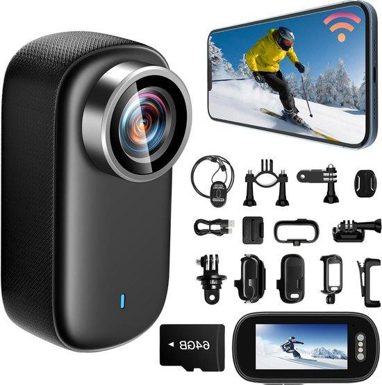 Mini Action Camera Zwart - Draagbare 4K UHD Bodycam met Groothoek - 54 Gram