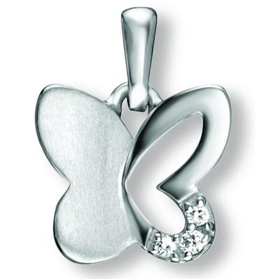 Kettenanhänger ONE ELEMENT "Zirkonia Schmetterling Anhänger aus 925 Silber", silber, Schmuckanhänger, Mädchen, Silber 925 (Sterlingsilber), Kettenanhänger, Kleines Statement – persönlich, stilvoll, alltagstauglich