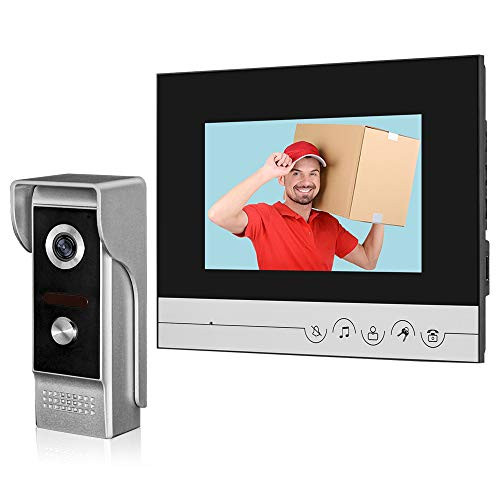 HFeng Video-deurintercom met 7 inch helder display, nachtzicht en deurbelcamera voor thuis