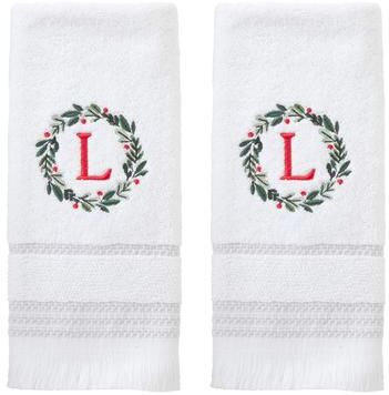 SKL Home Wreath Monogram Hand Towel (2-Pack)