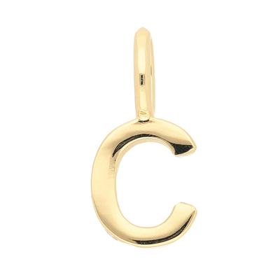 Buchstabenanhänger ADELIA´S "Damen & Herren 333 Gold Buchstabenanhänger C", gold, Schmuckanhänger, Damen, Gelbgold 333 Gold, Gelbgold 333, Gold, für Damen & Herren