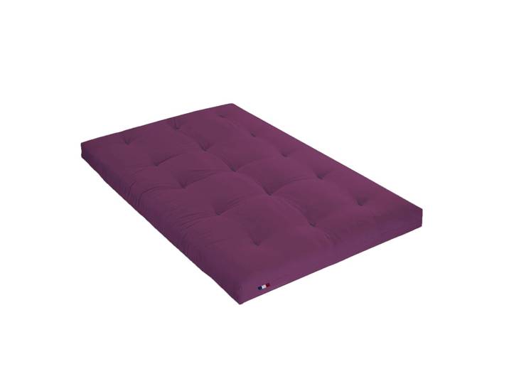 Matelas futon coeur latex ferme 13cm violet 160x200