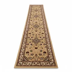 Traditioneller Teppich in Trendfarben `Glazert` . Farbe: Braun, 66x300 cm | Kadima Design