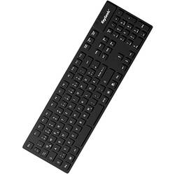 Keysonic KSK-8030 IN (DE) USB Tastatur Deutsch, QWERTZ Schwarz Spritzwassergeschützt KSK-8030 IN (DE)-BK